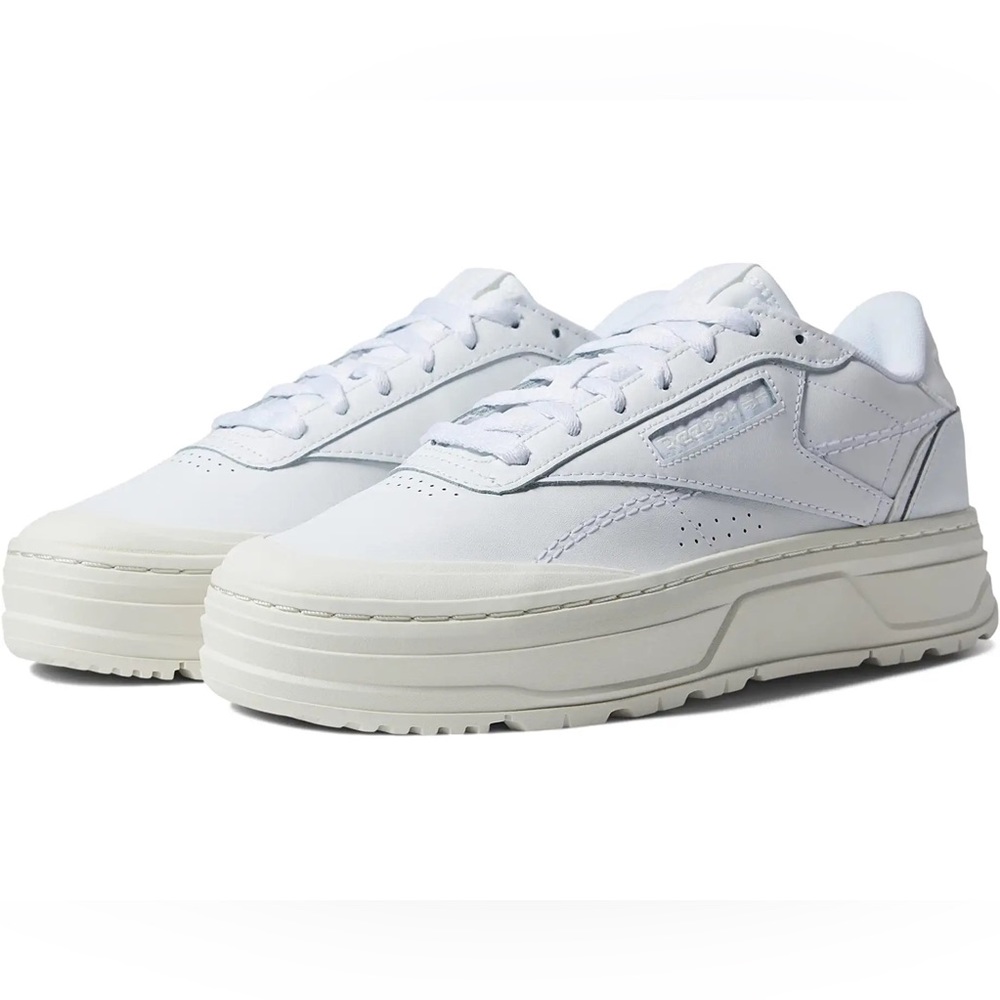 Reebok Club C Double GEO Sneaker (White + Chalk) Size: W7